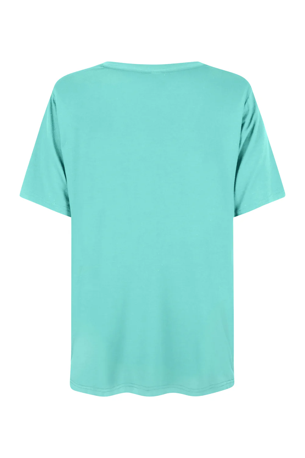 Bamboo V-Neck T-Shirt - Aqua - Image 6