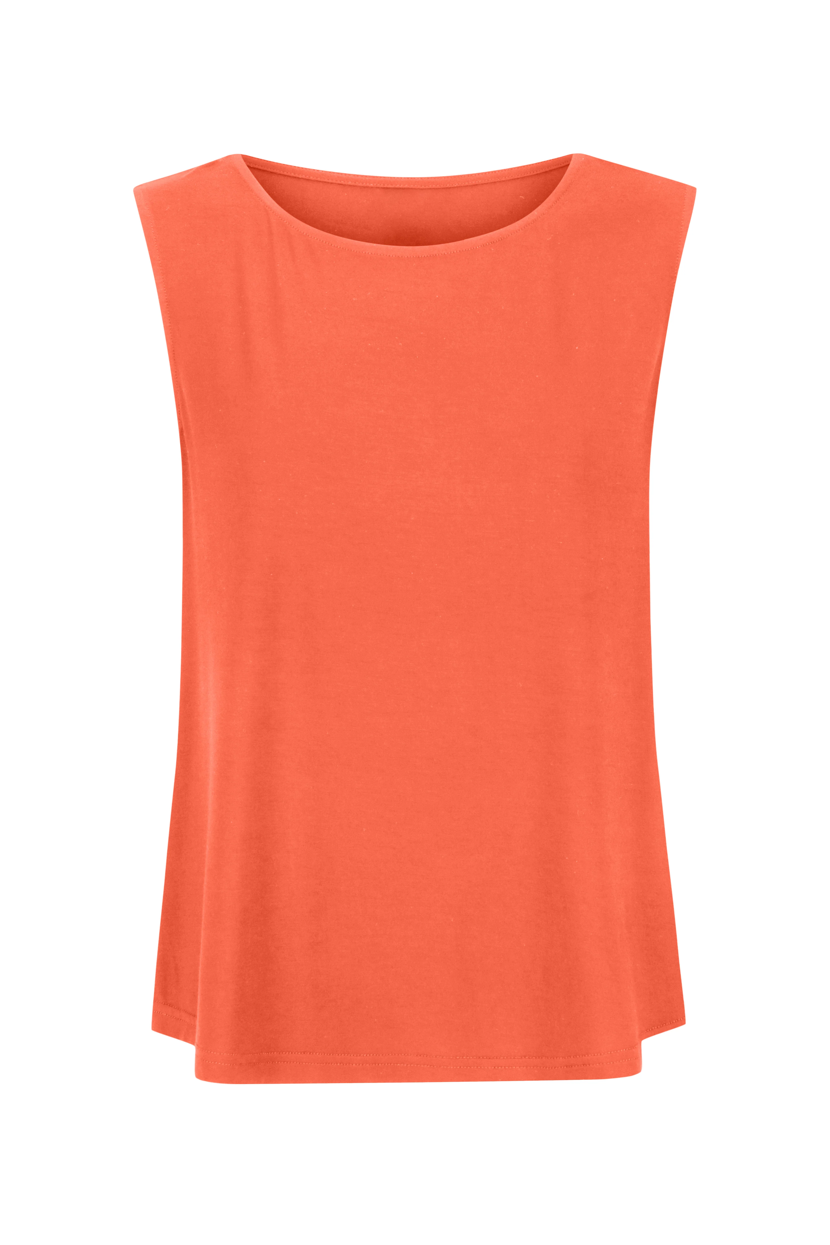 Bamboo Boat Neck Tank - Coral