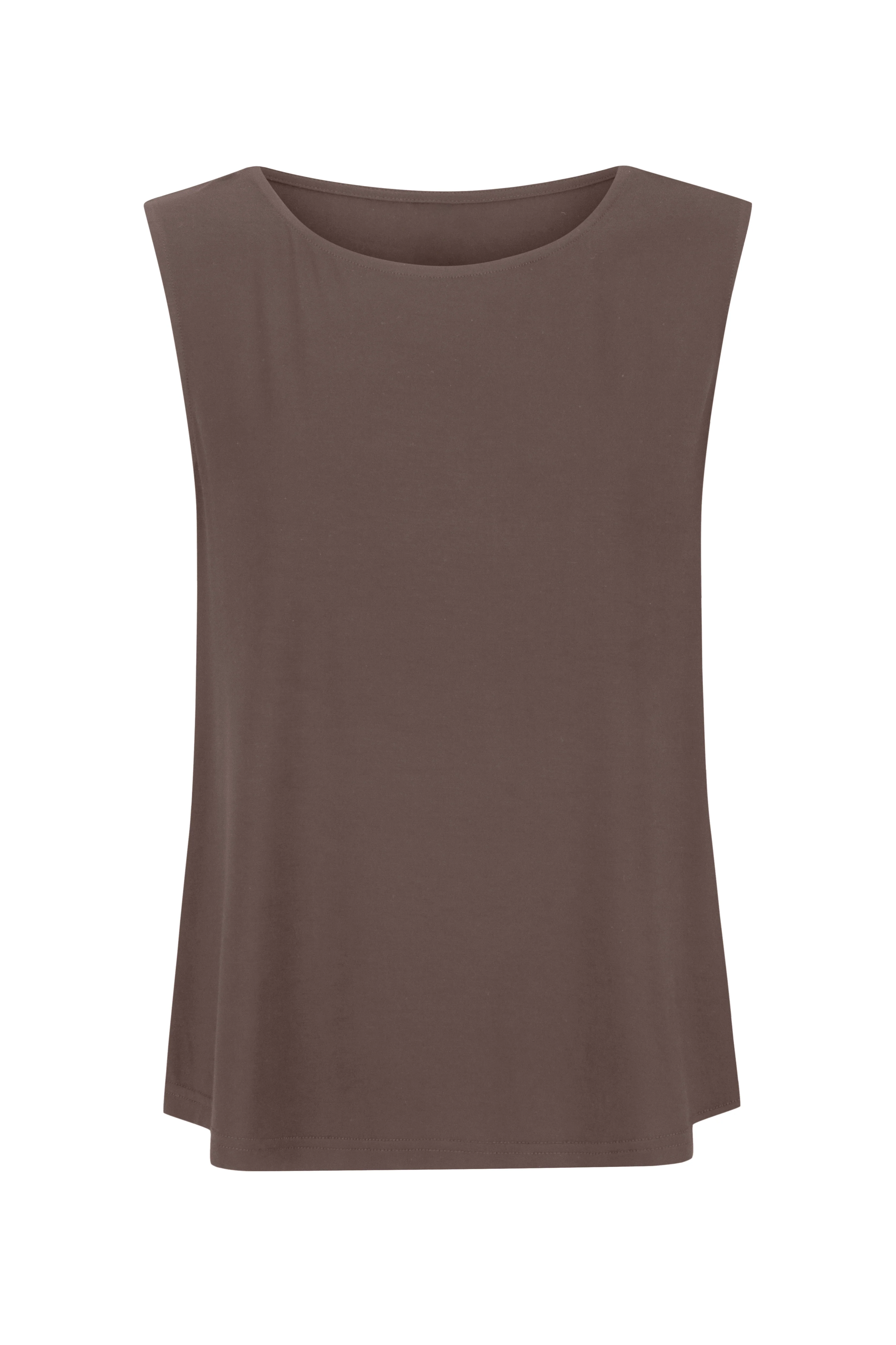 Bamboo Boat Neck Tank - Mocha