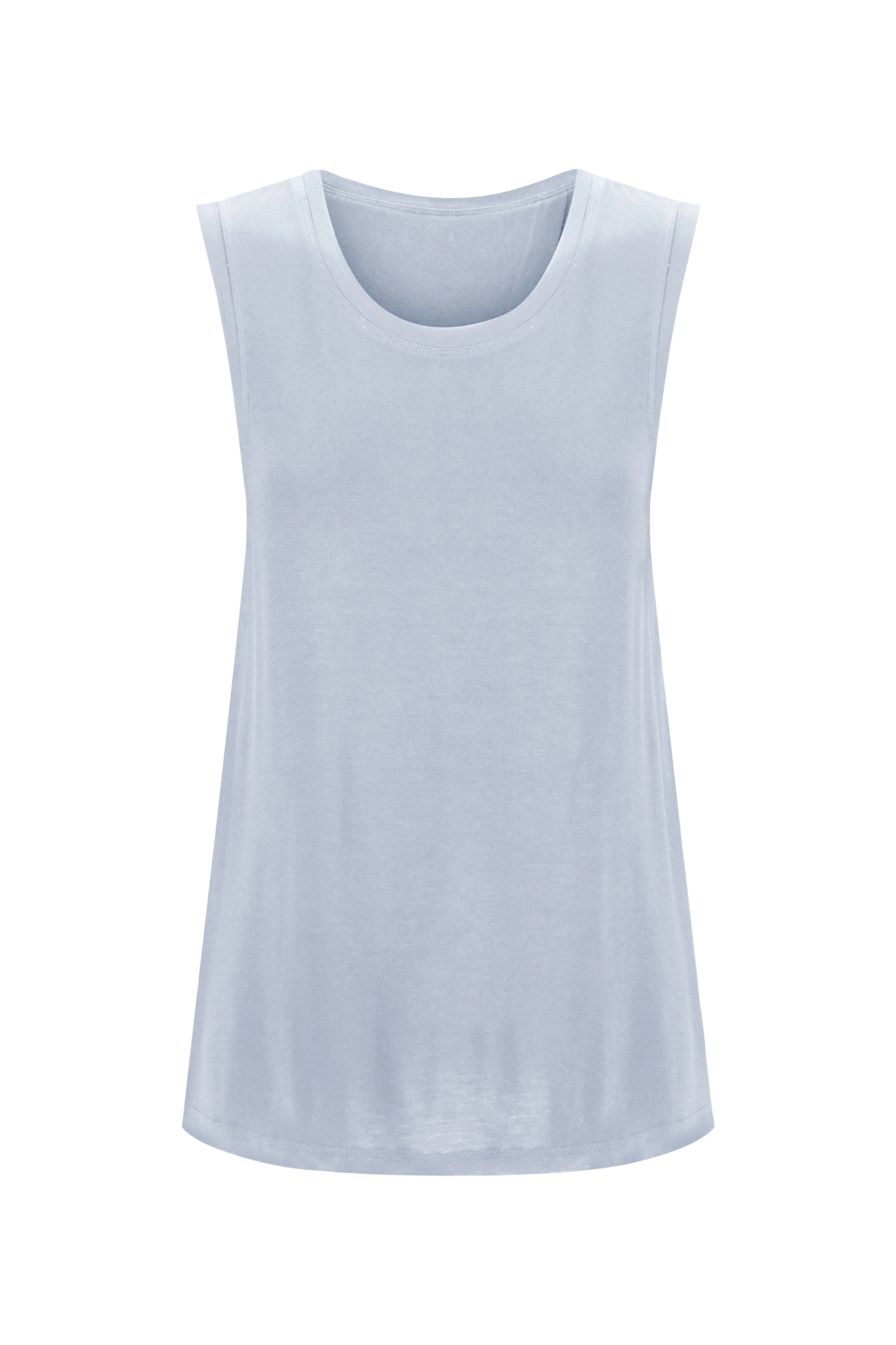 Bamboo Tank with Back Tie - Coastal Blue