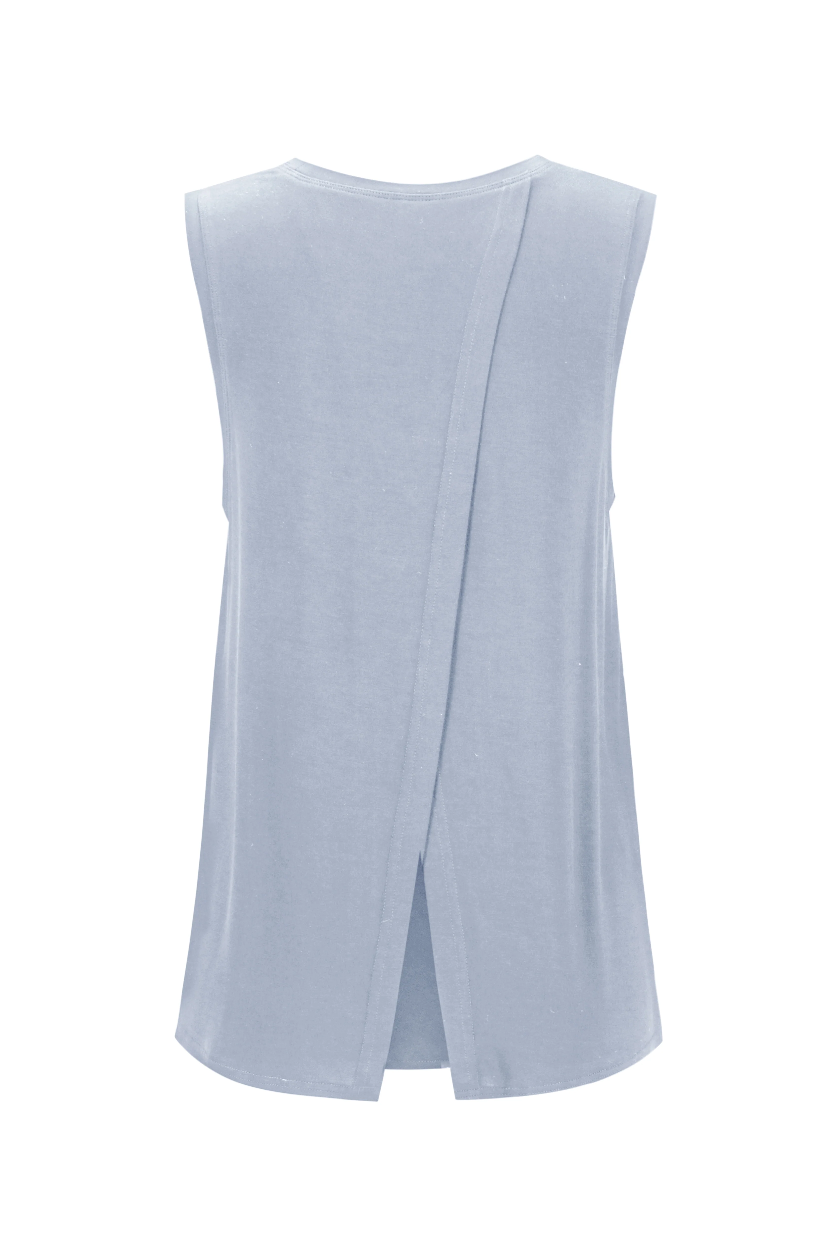 Bamboo Tank with Back Tie - Coastal Blue - Image 2