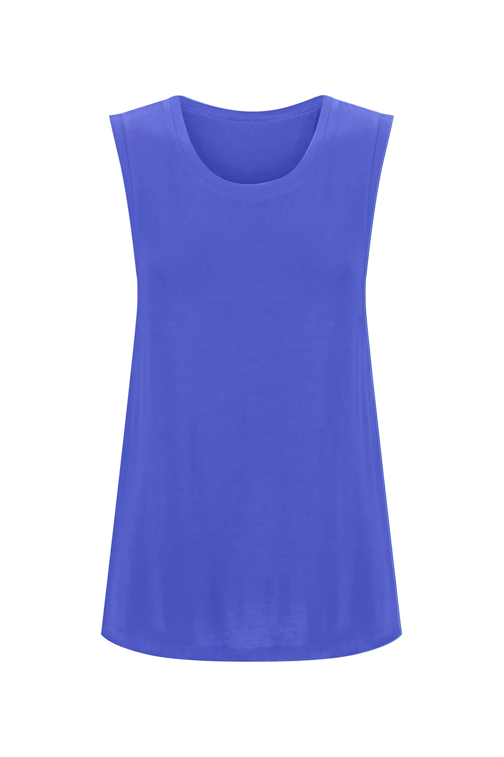 Bamboo Tank with Back Tie - Cobalt Blue