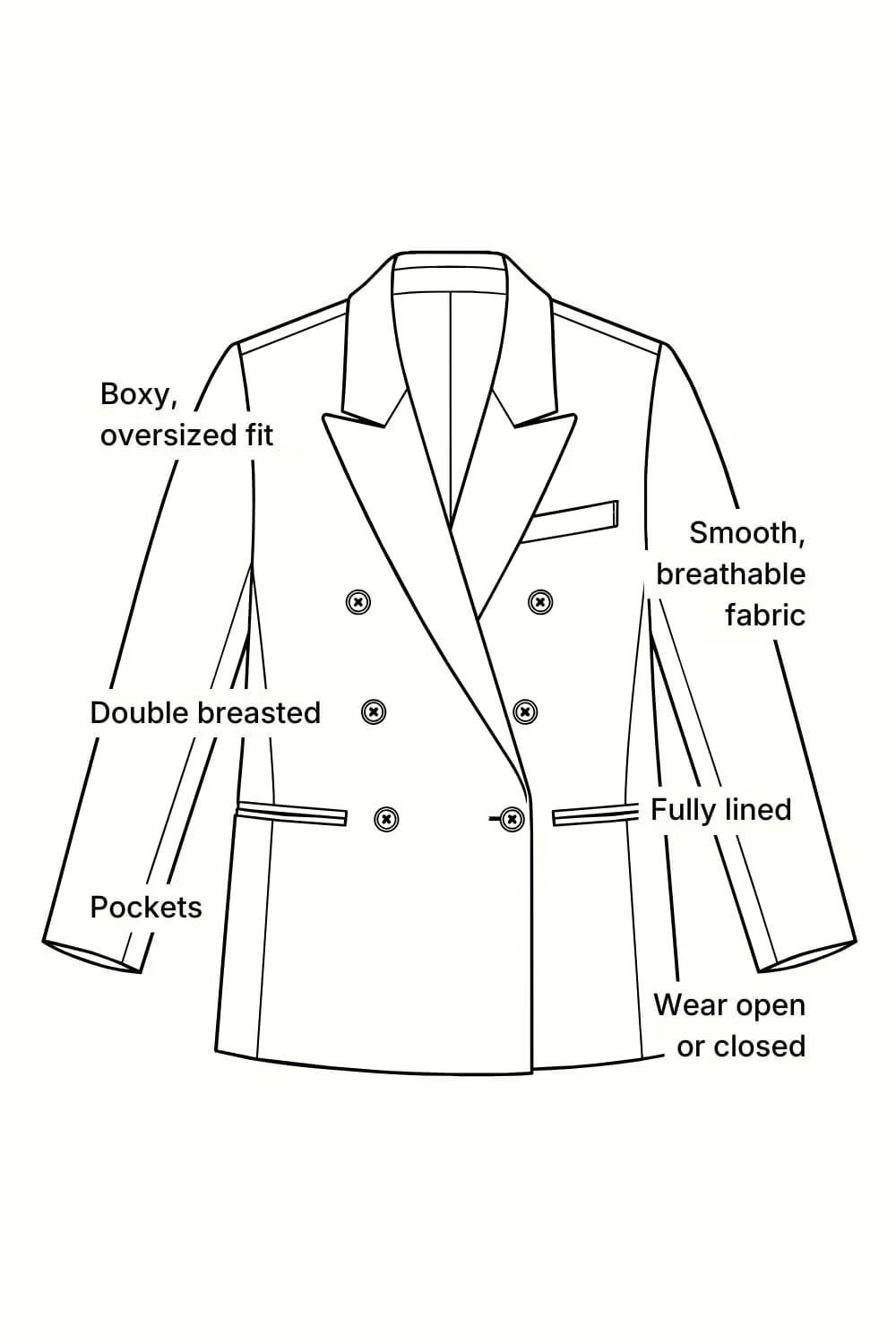 Oversized Blazer - Black - Image 11