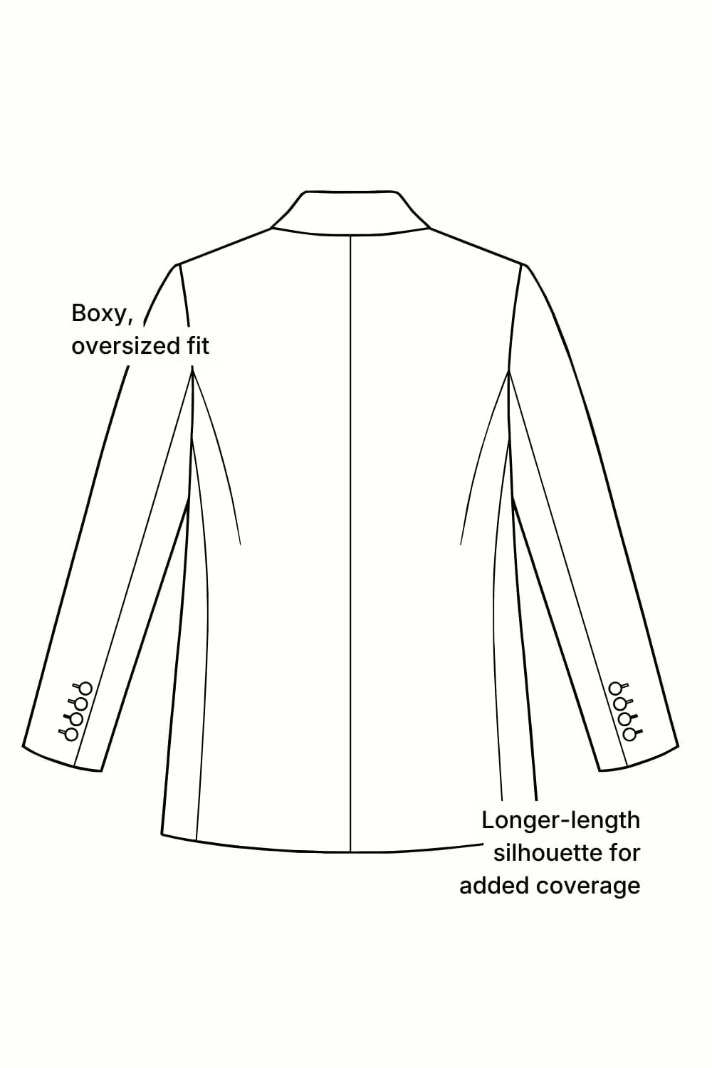 Oversized Blazer - Black - Image 12