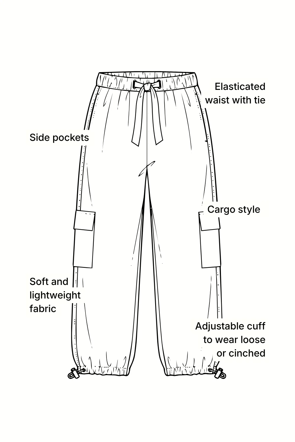Parachute Pant - Black - Image 2