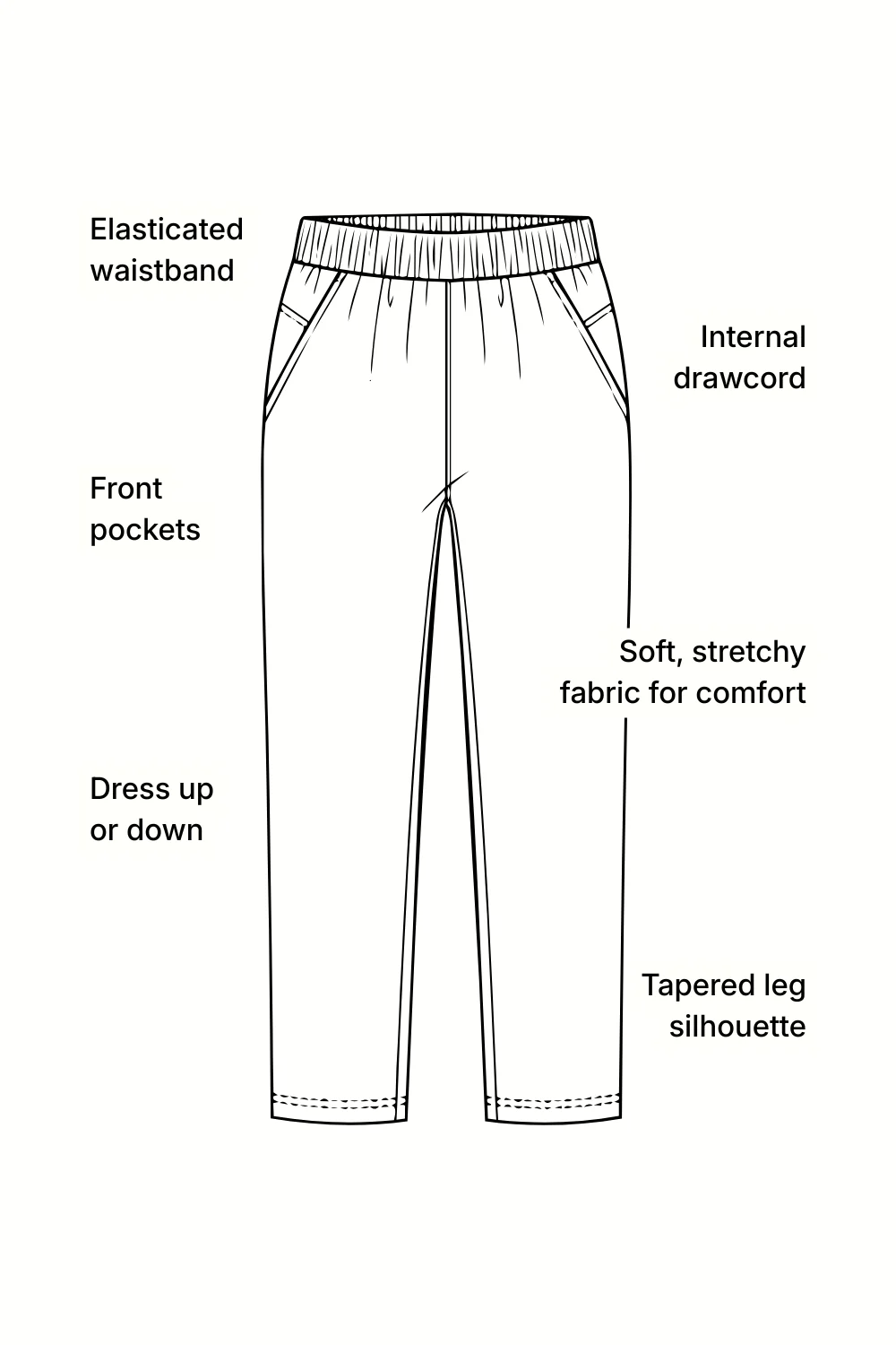 Motion Pull On Pant - Black - Image 7